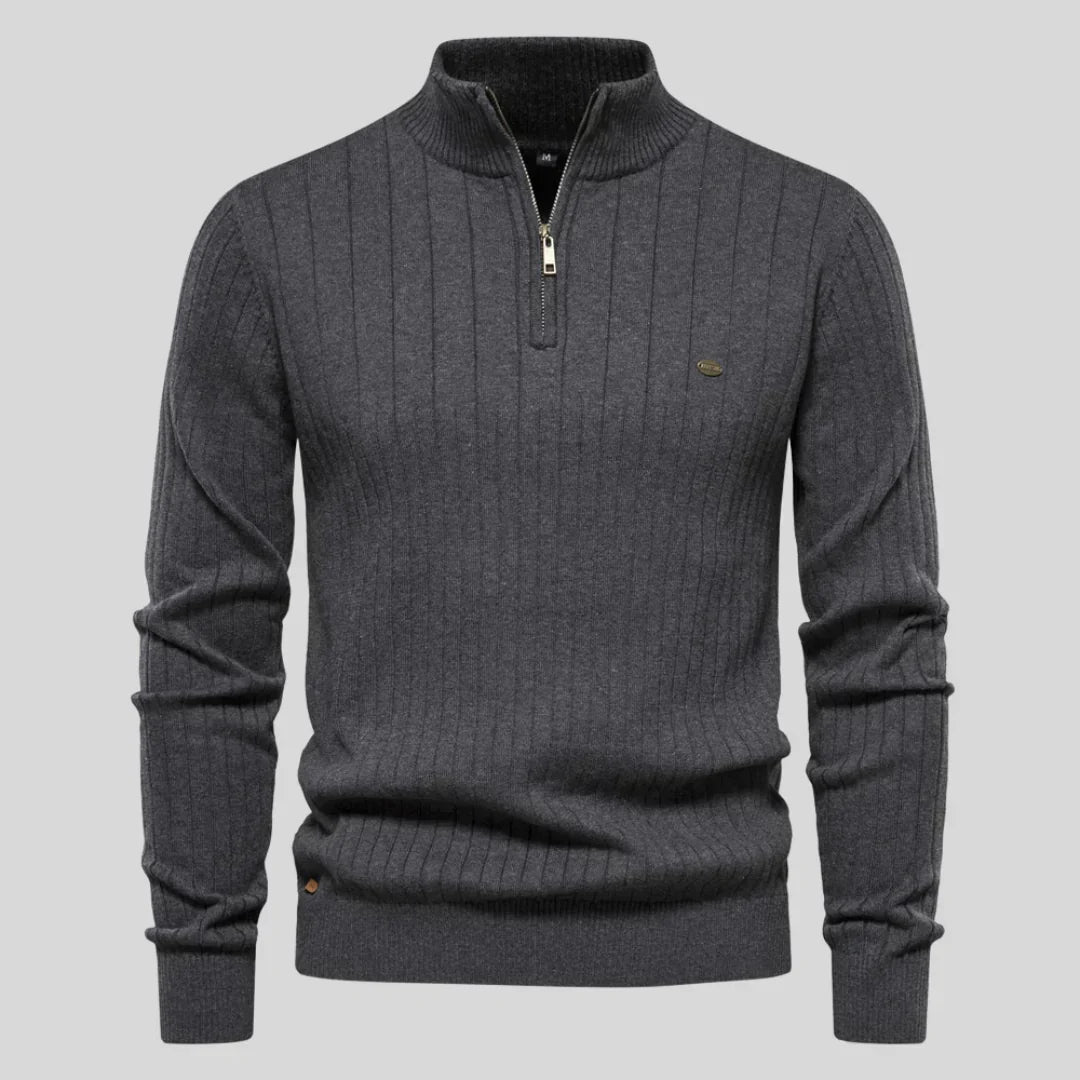 Thomas™ | Gebreide trui met ritssluiting