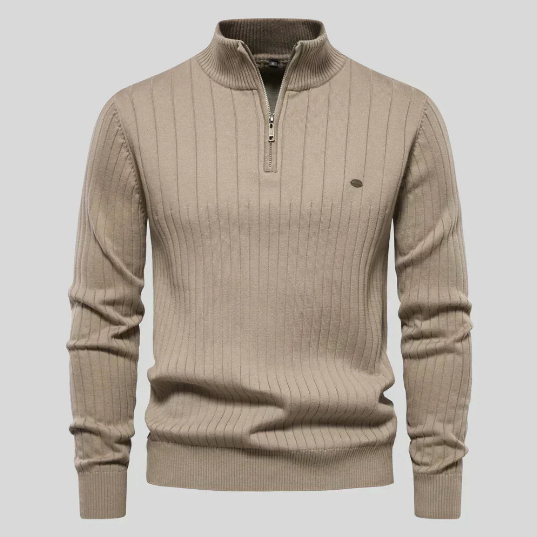 Thomas™ | Gebreide trui met ritssluiting