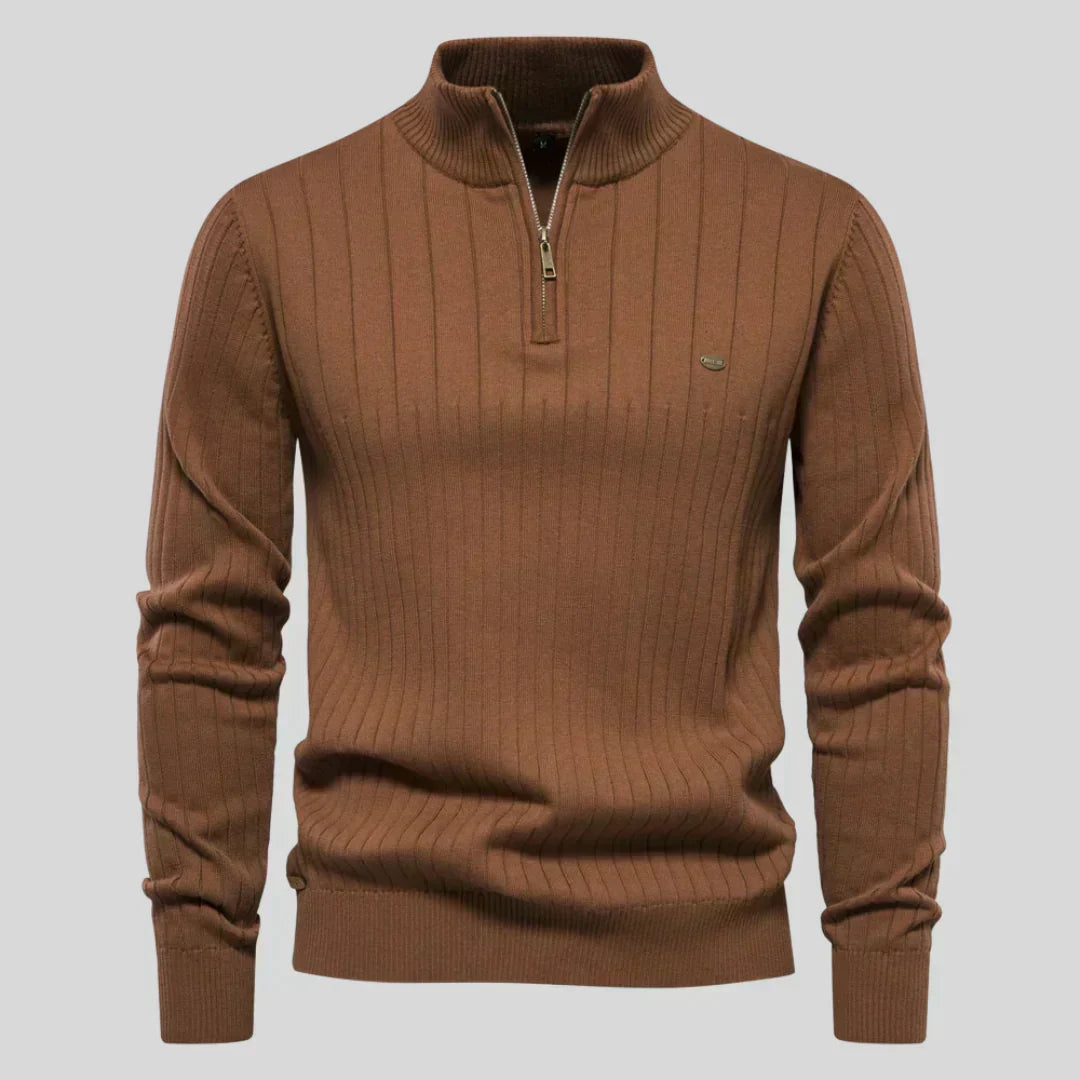 Thomas™ | Gebreide trui met ritssluiting