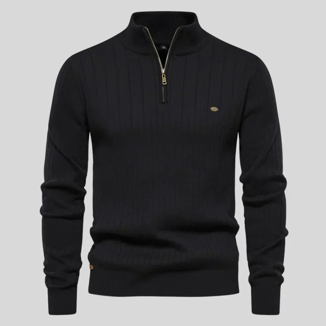 Thomas™ | Gebreide trui met ritssluiting