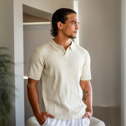 Premium Ribbed Polo Shirt – Sollome