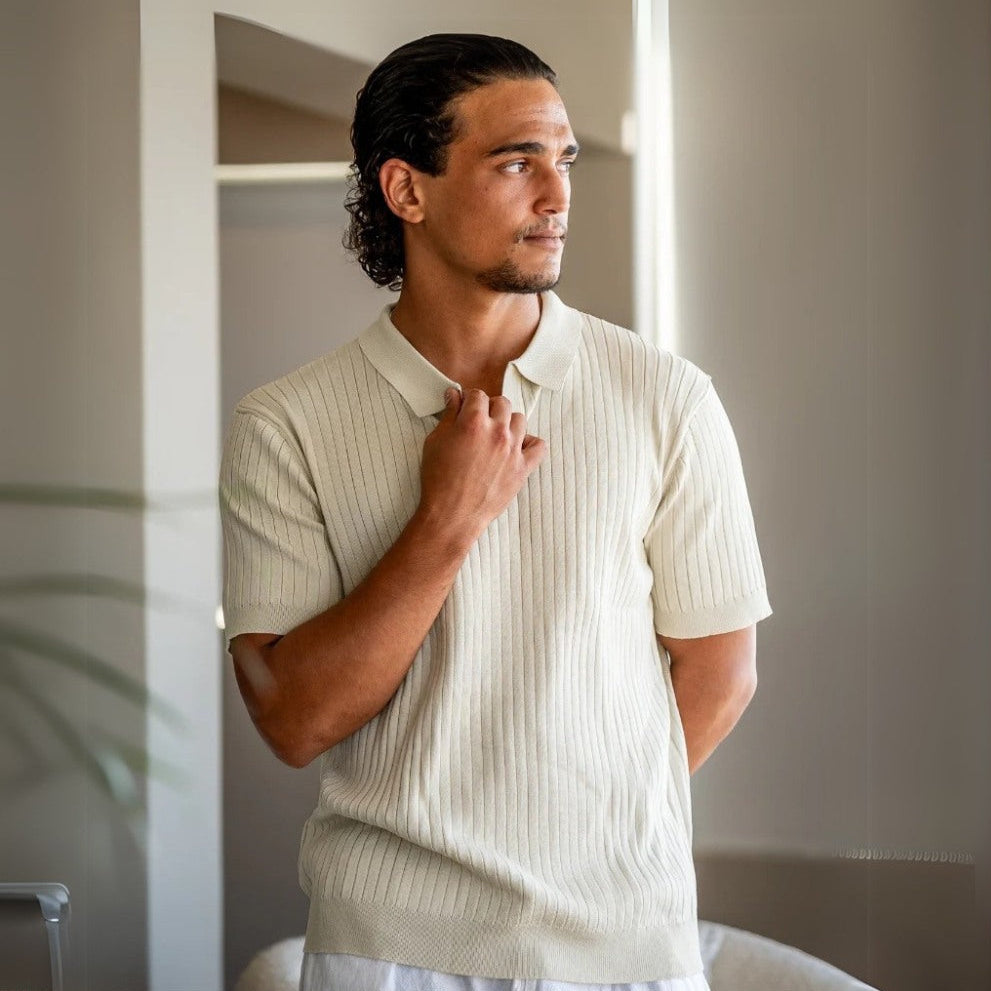 Premium Ribbed Polo Shirt – Sollome
