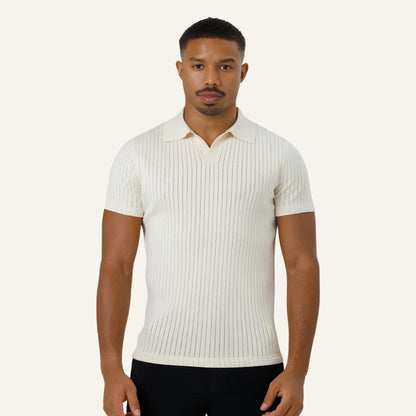 Men's Knit Polo Shirt Old Money Saville