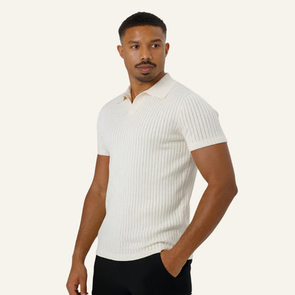 Men's Knit Polo Shirt Old Money Saville