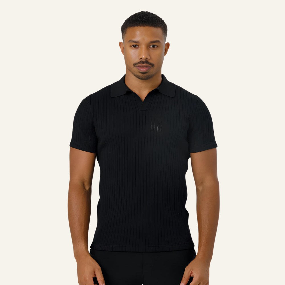 Men's Knit Polo Shirt Old Money Saville