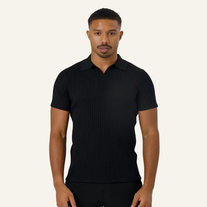 Men's Knit Polo Shirt Old Money Saville