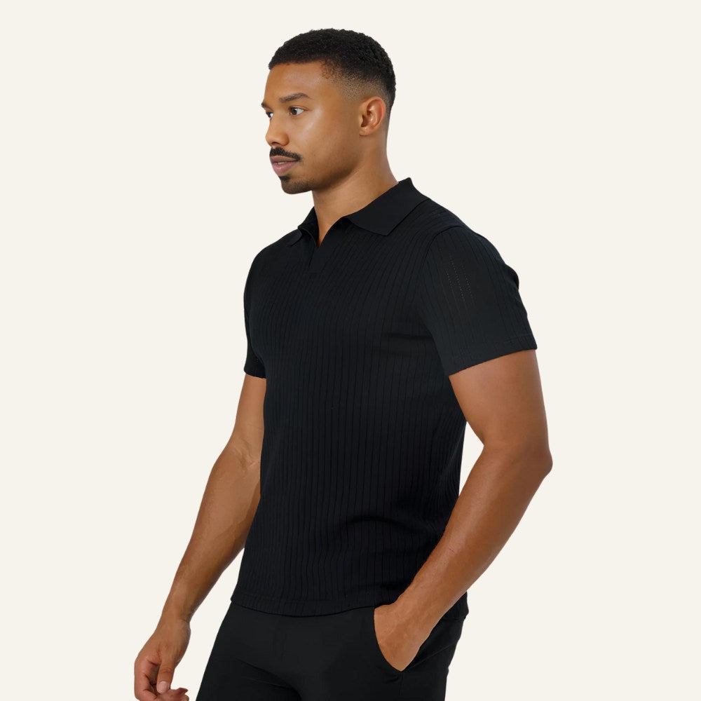 Men's Knit Polo Shirt Old Money Saville