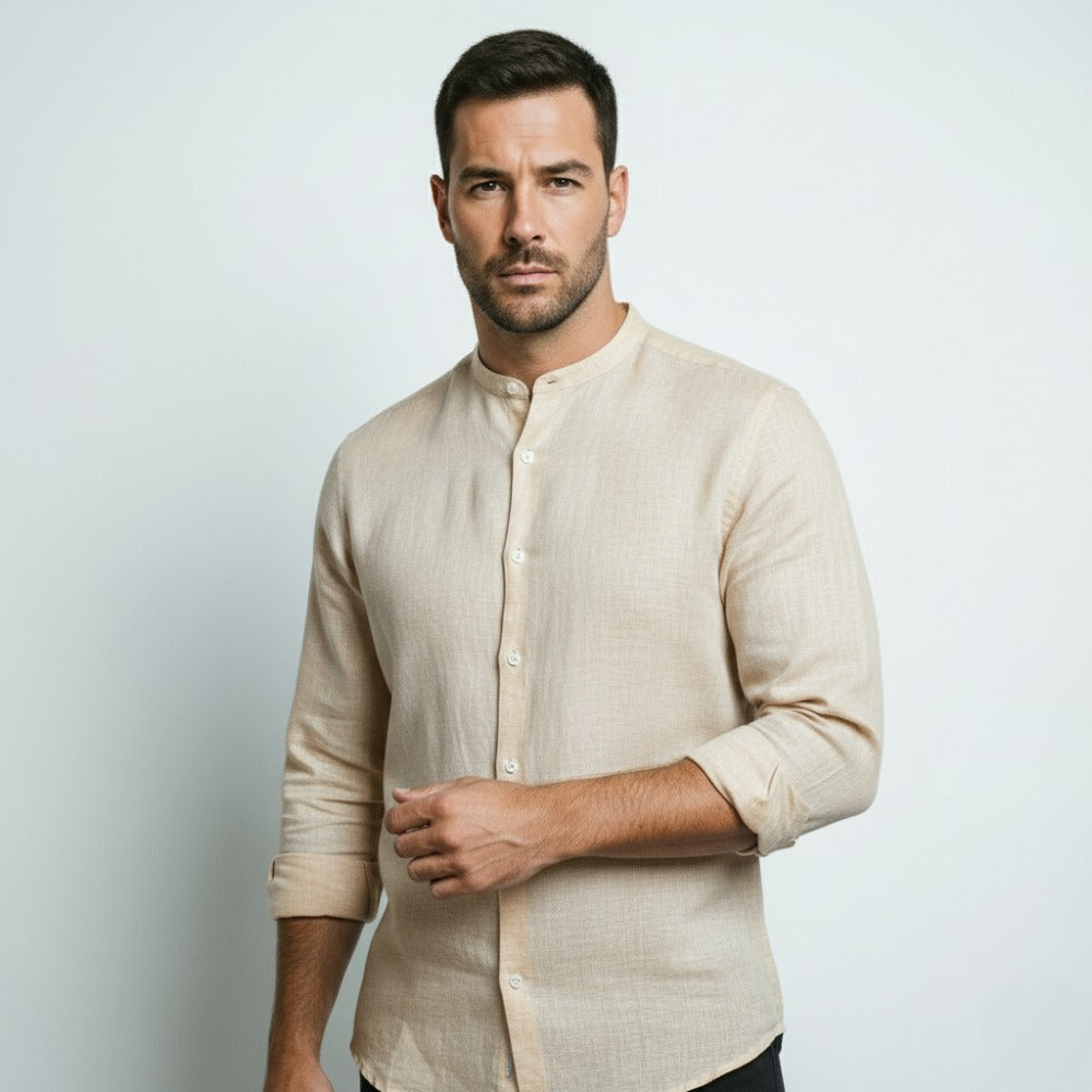 Long-Sleeve Linen Shirt - Varenne