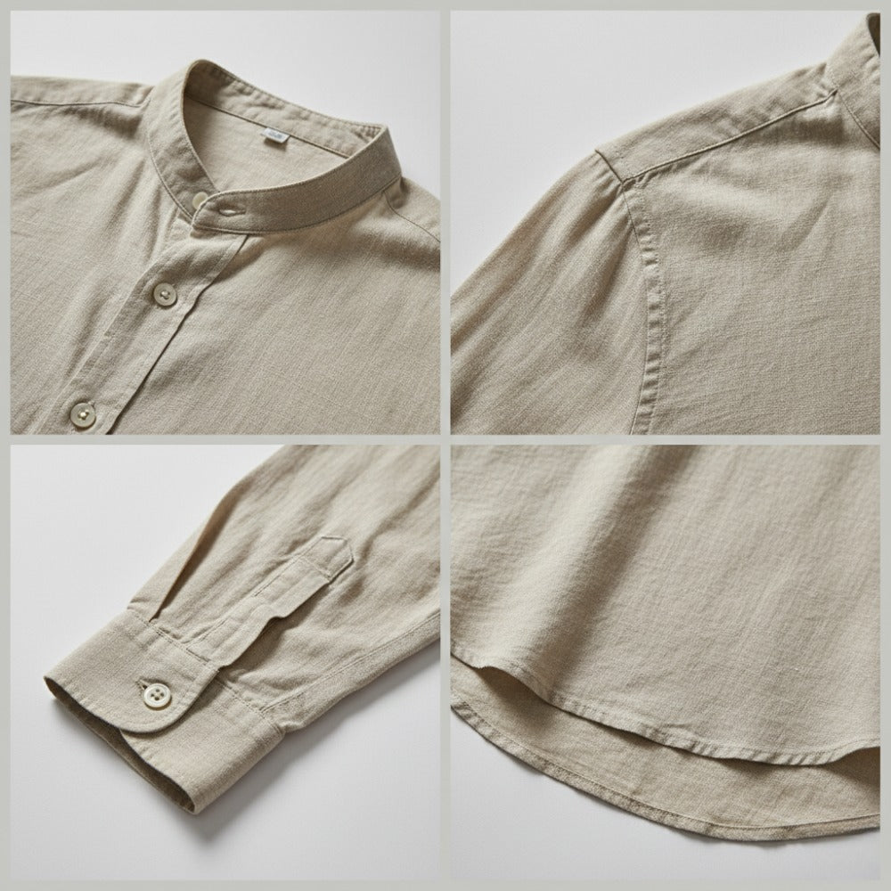 Long-Sleeve Linen Shirt - Varenne