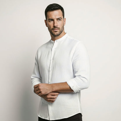Long-Sleeve Linen Shirt - Varenne