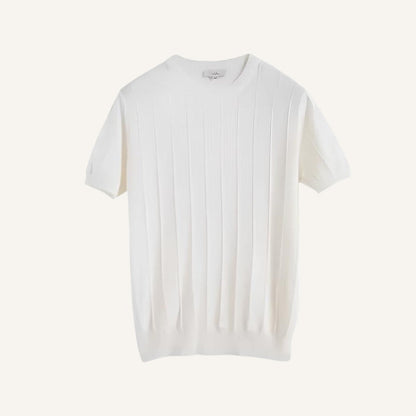 Men's Textured Knit Old Money T-Shirt Belgrano