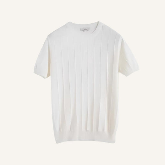 Men's Textured Knit Old Money T-Shirt Belgrano
