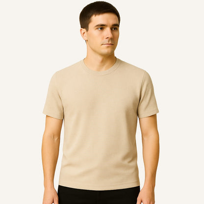 Men's Old Money Basic Textured T-Shirt Belmont