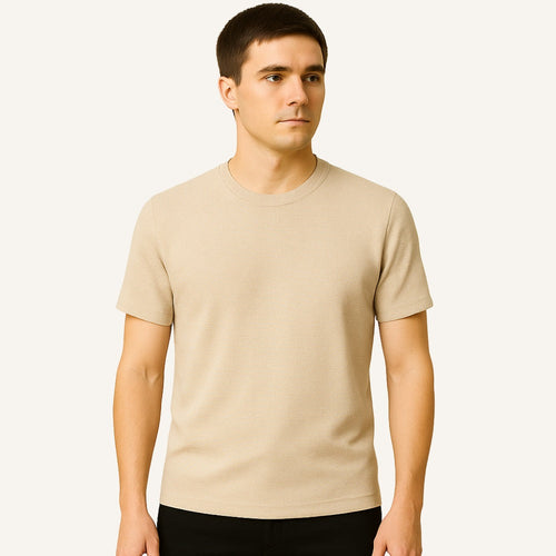 Men's Old Money Basic Textured T-Shirt Belmont