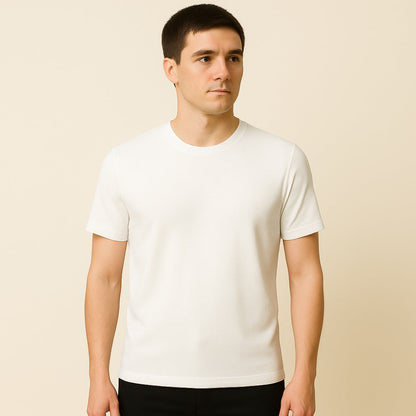 Men's Old Money Basic Textured T-Shirt Belmont