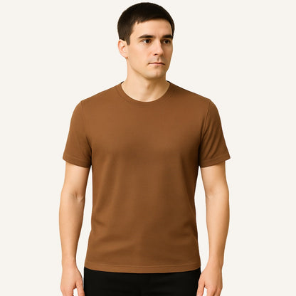 Men's Old Money Basic Textured T-Shirt Belmont