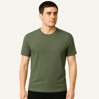 Men's Old Money Basic Textured T-Shirt Belmont