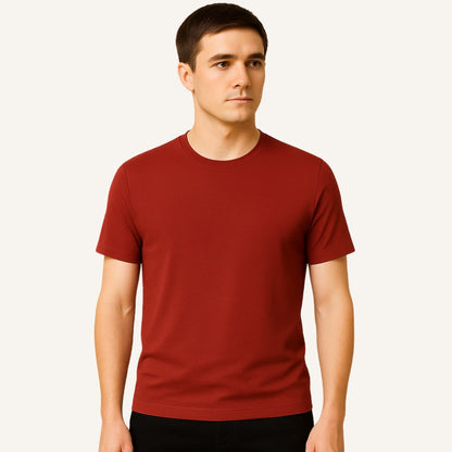 Men's Old Money Basic Textured T-Shirt Belmont