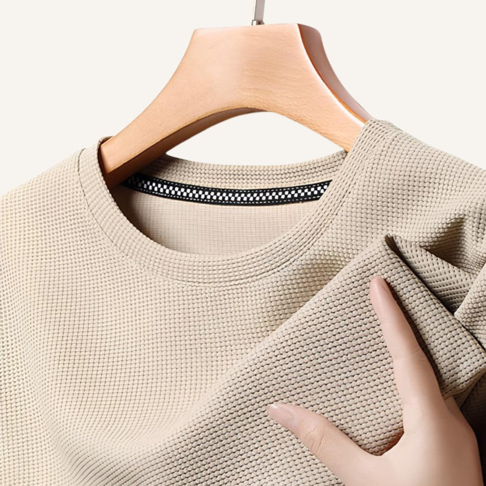 Men's Old Money Basic Textured T-Shirt Belmont
