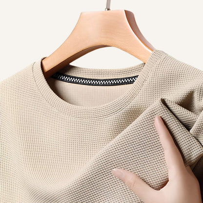 Men's Old Money Basic Textured T-Shirt Belmont
