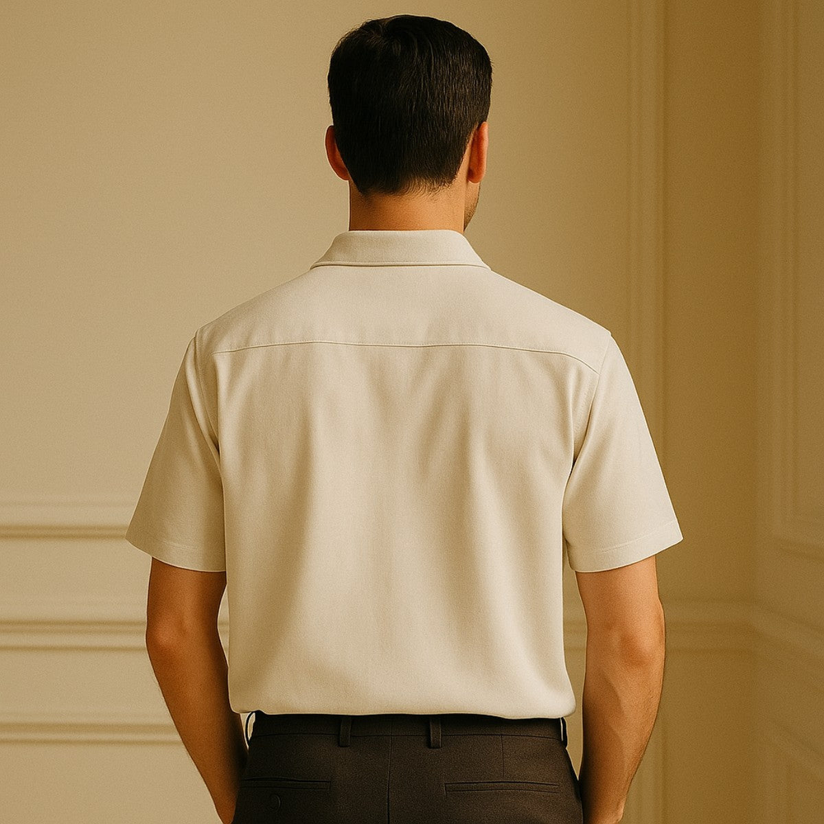 Linen Polo Shirt - Casablanca
