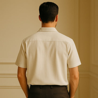 Linen Polo Shirt - Casablanca