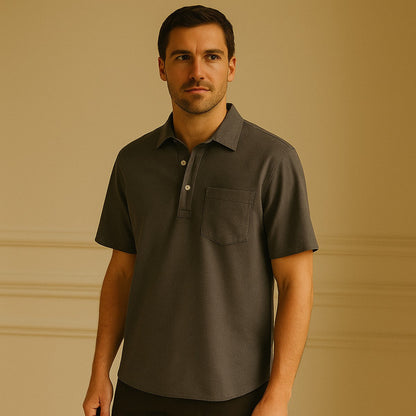 Linen Polo Shirt - Casablanca
