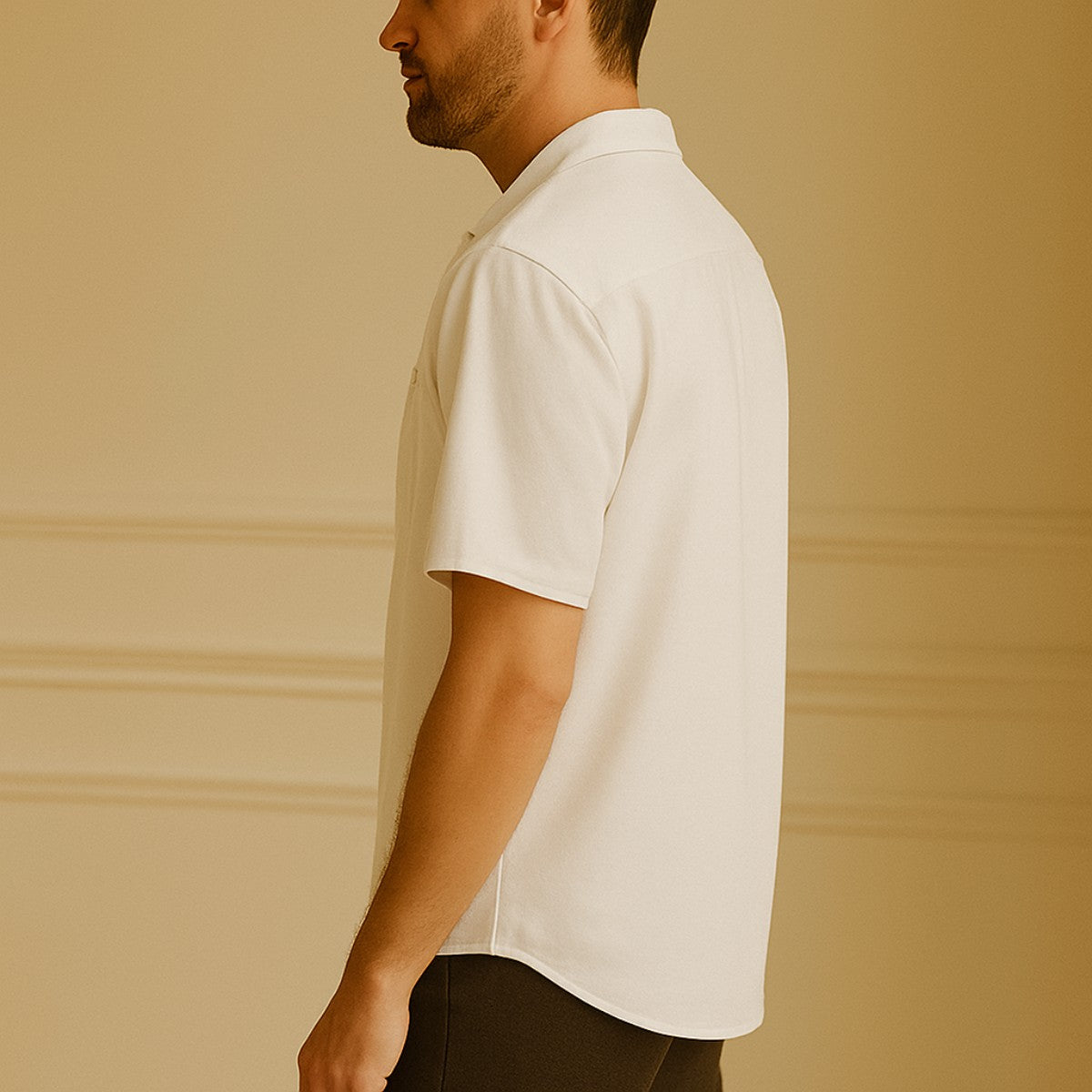 Linen Polo Shirt - Casablanca
