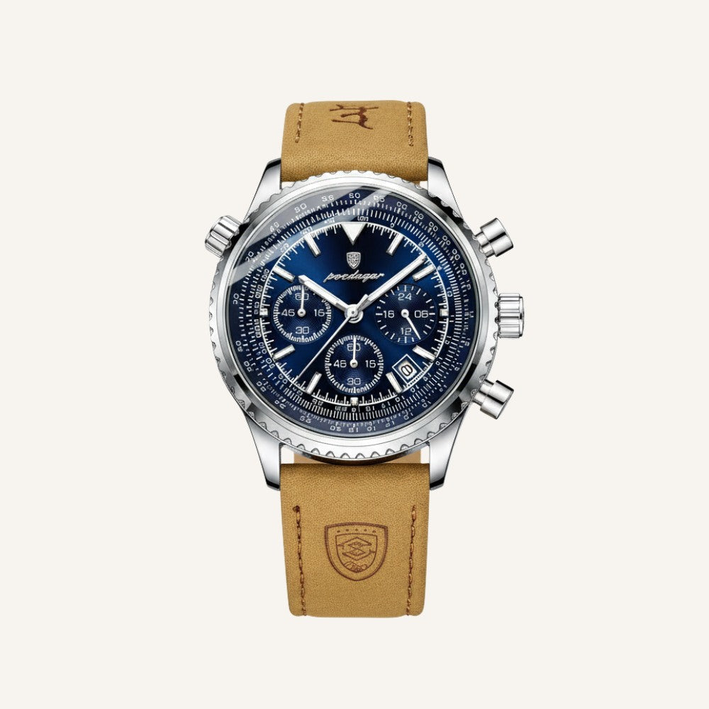 Men's Chronograph Leather Watch - Bellatour