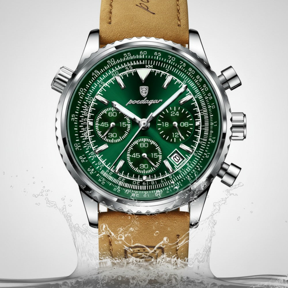 Men's Chronograph Leather Watch - Bellatour