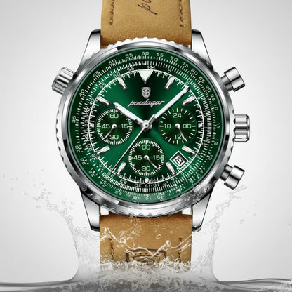 Men's Chronograph Leather Watch - Bellatour
