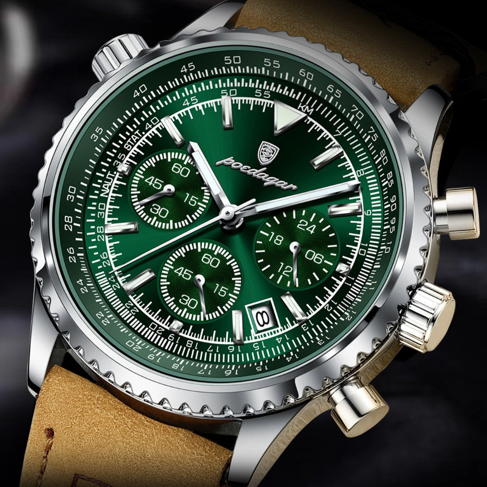 Men's Chronograph Leather Watch - Bellatour