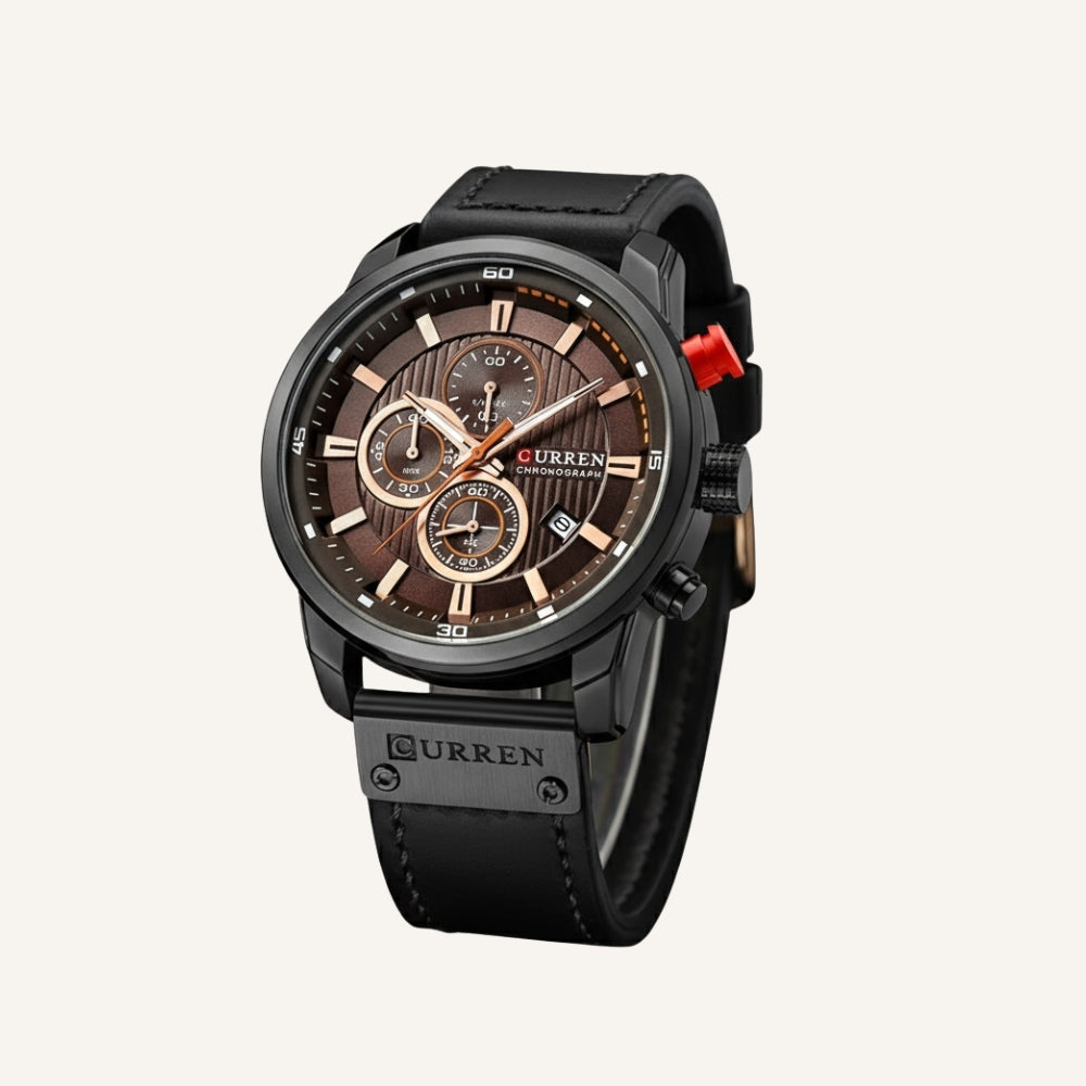 Men's Chronograph Premium Leather Watch - Dominus
