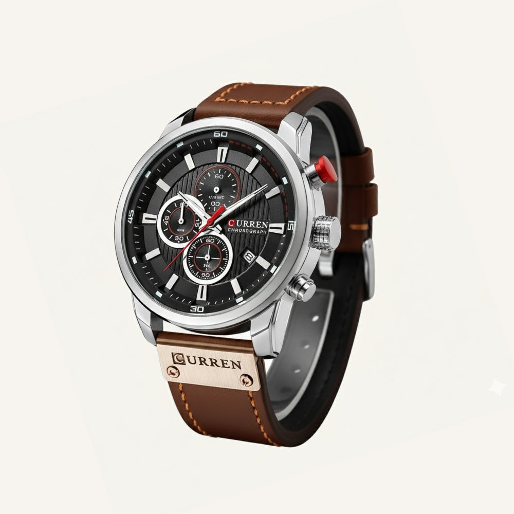 Men's Chronograph Premium Leather Watch - Dominus
