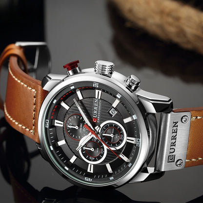 Men's Chronograph Premium Leather Watch - Dominus