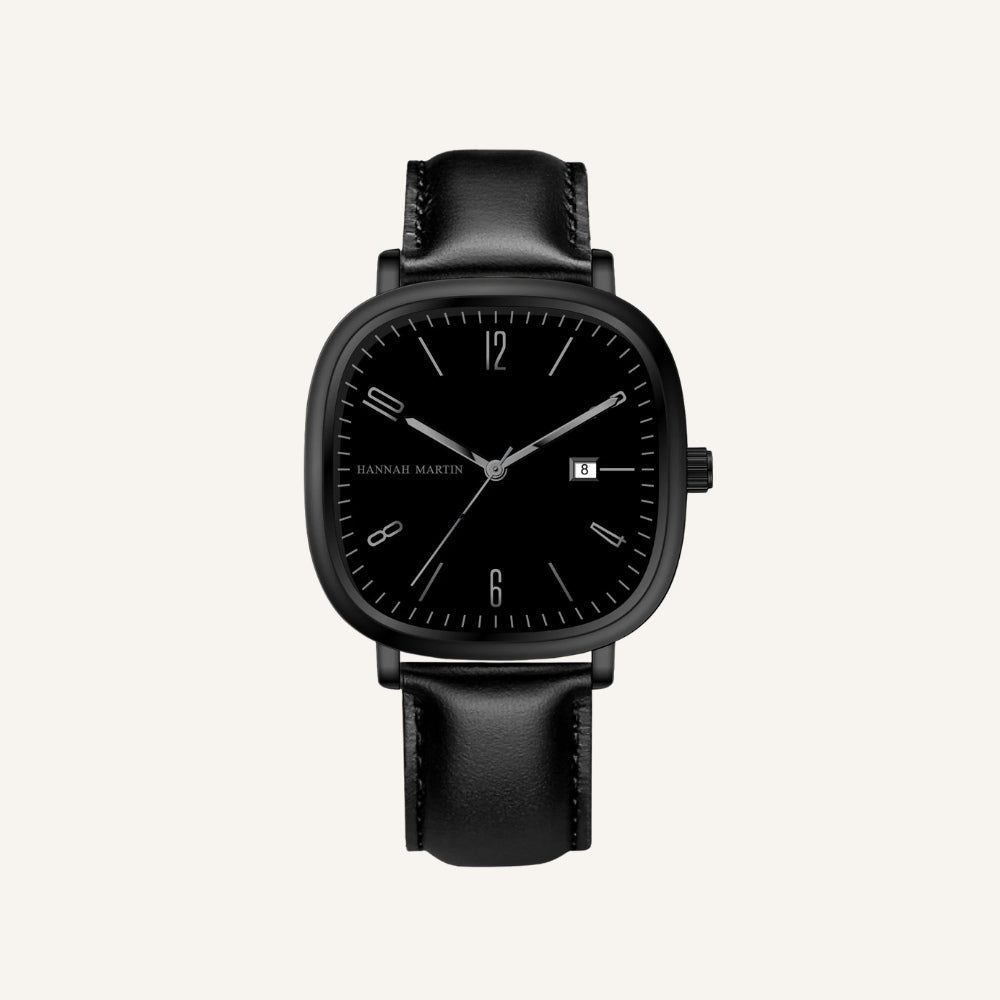 Men’s Retro Leather Watch - Outline