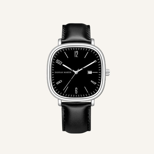 Men’s Retro Leather Watch - Outline