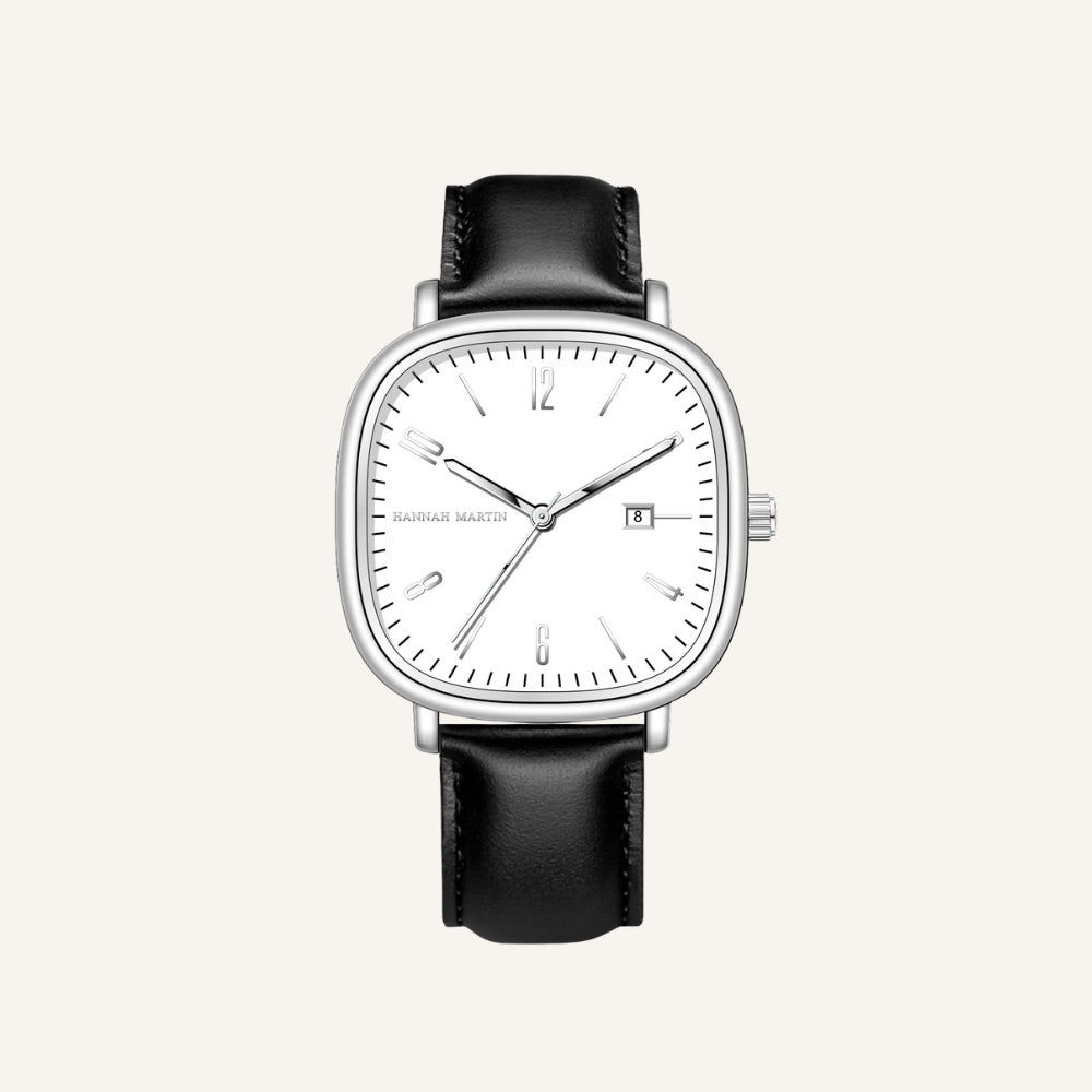 Men’s Retro Leather Watch - Outline