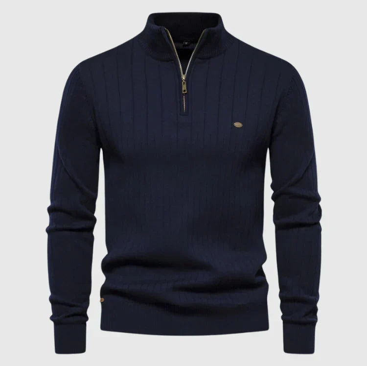 Thomas™ | Gebreide trui met ritssluiting
