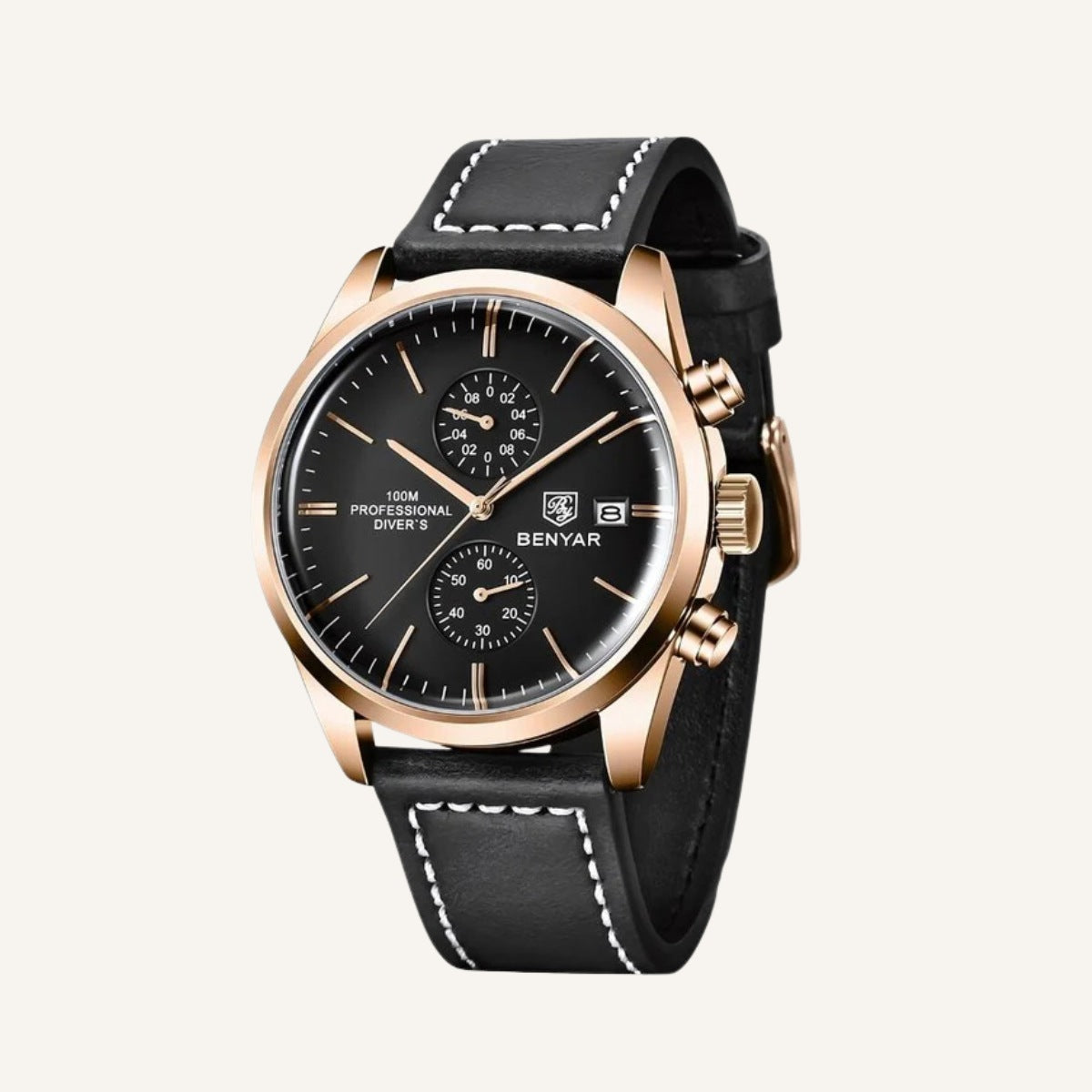 Benyar Men's Leather Watch