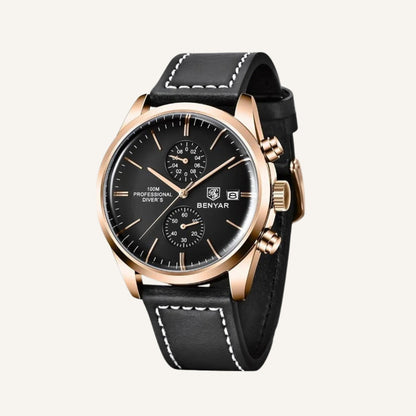 Benyar Men's Leather Watch