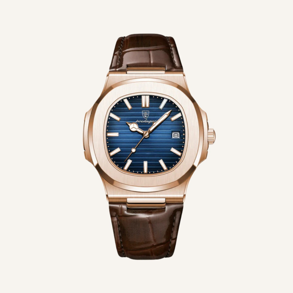 Men's Brown Leather Watch - Luxe