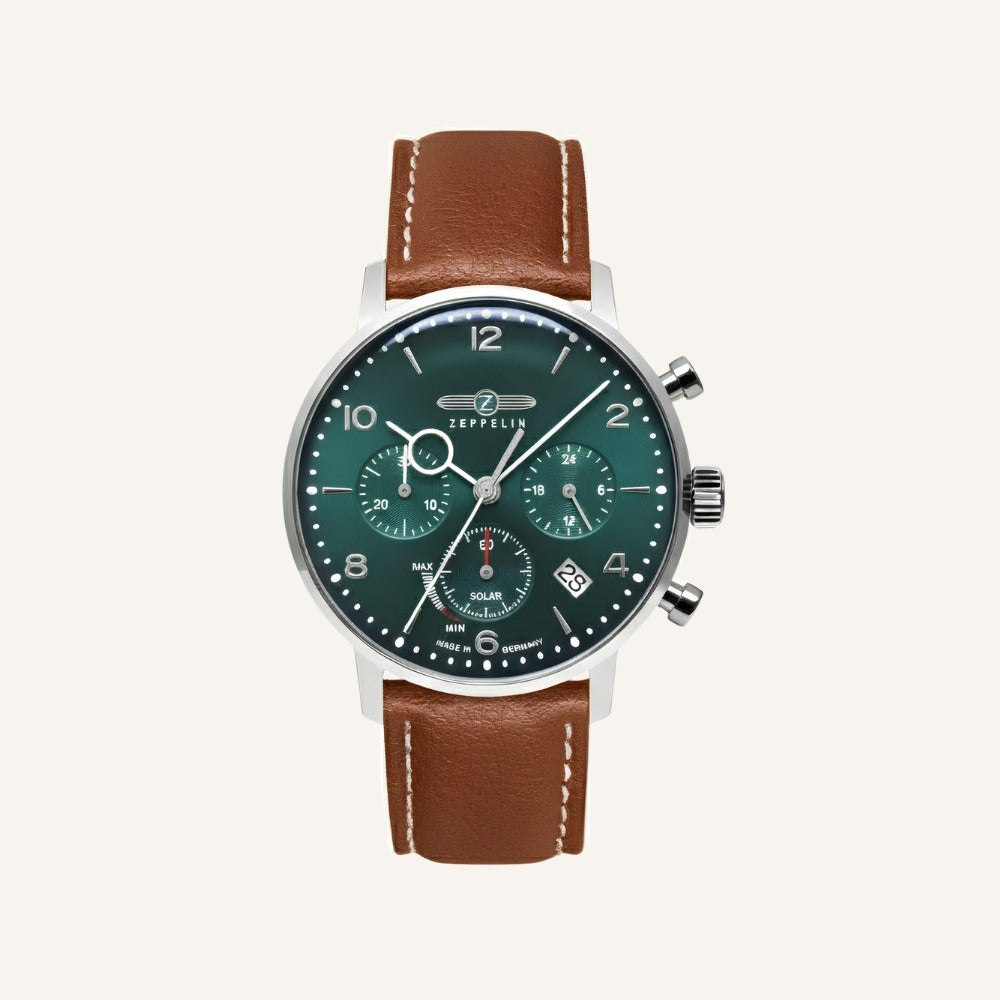 Zeppelin 100 Jahre Green Chronograph Watch