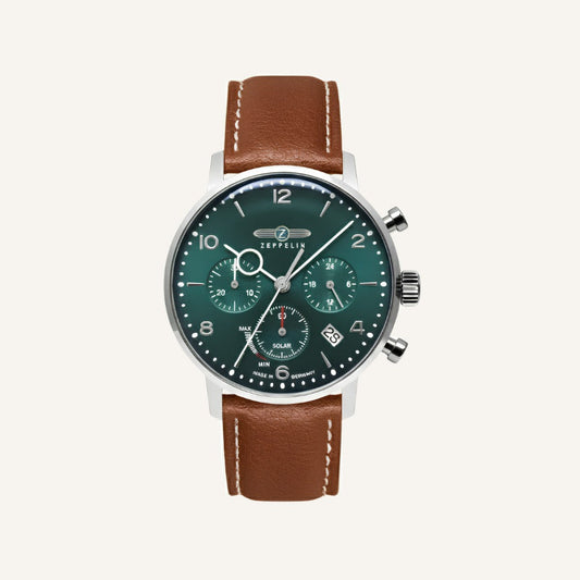Zeppelin 100 Jahre Green Chronograph Watch
