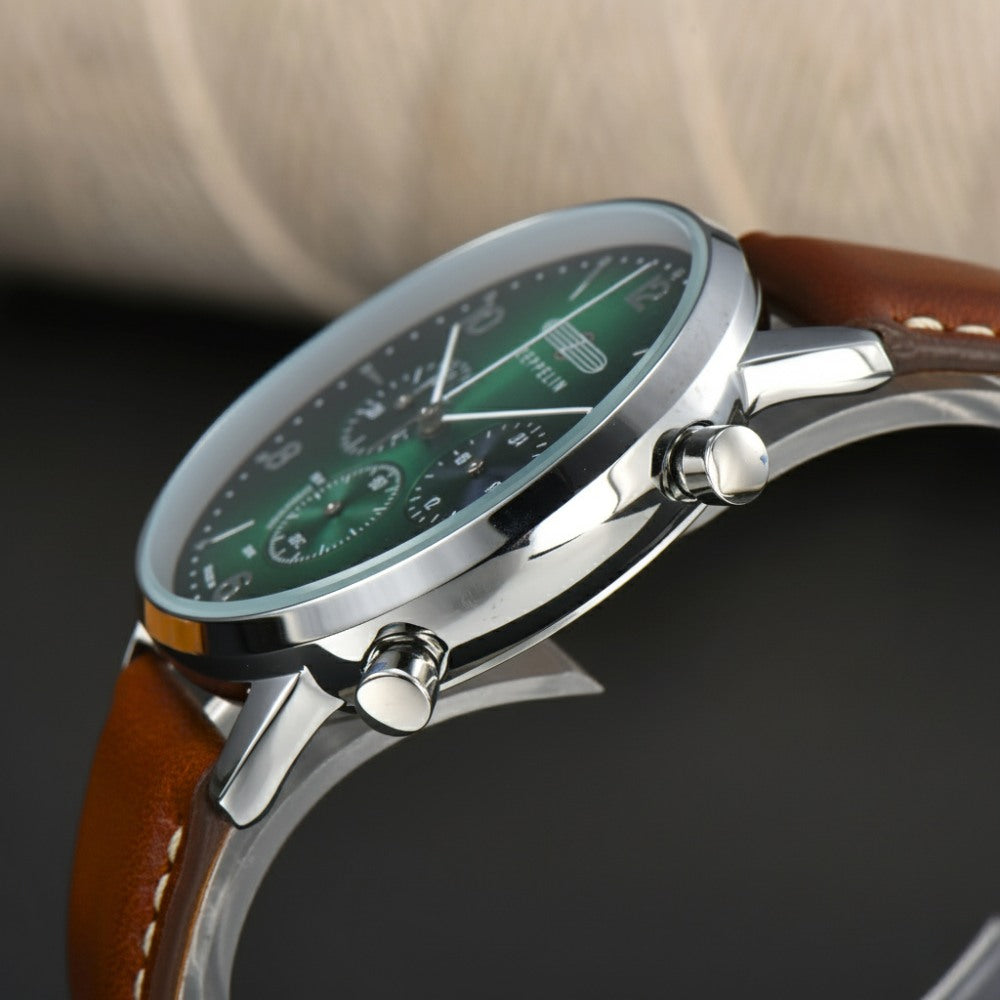 Zeppelin 100 Jahre Green Chronograph Watch