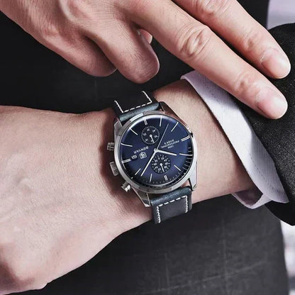 Benyar Men's Leather Watch