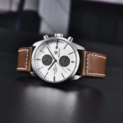 Benyar Men's Brown Leather Watch