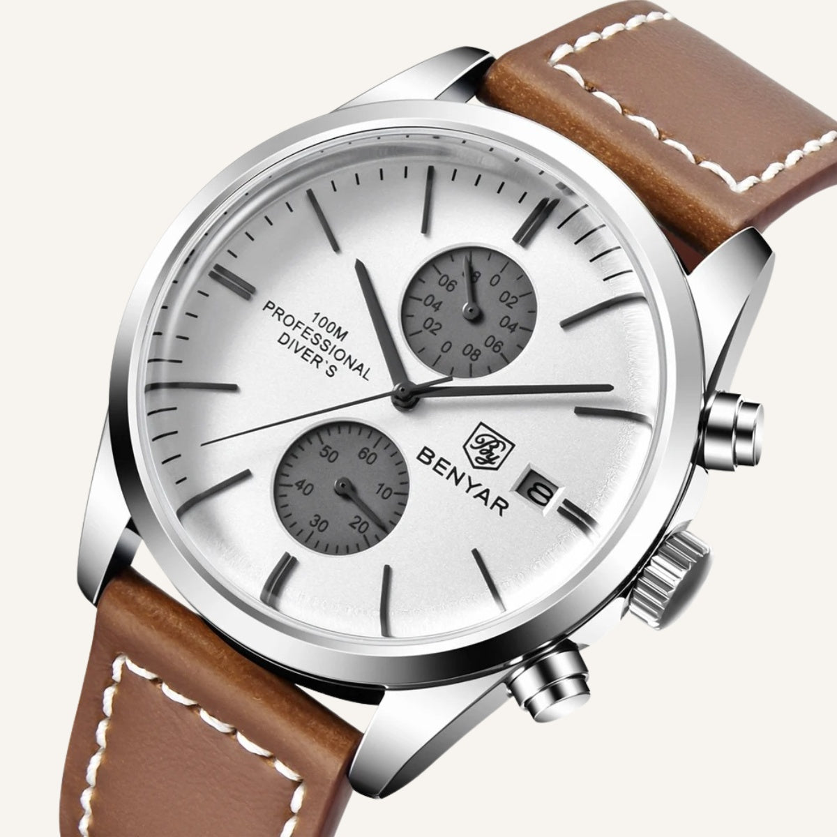Benyar Men's Brown Leather Watch