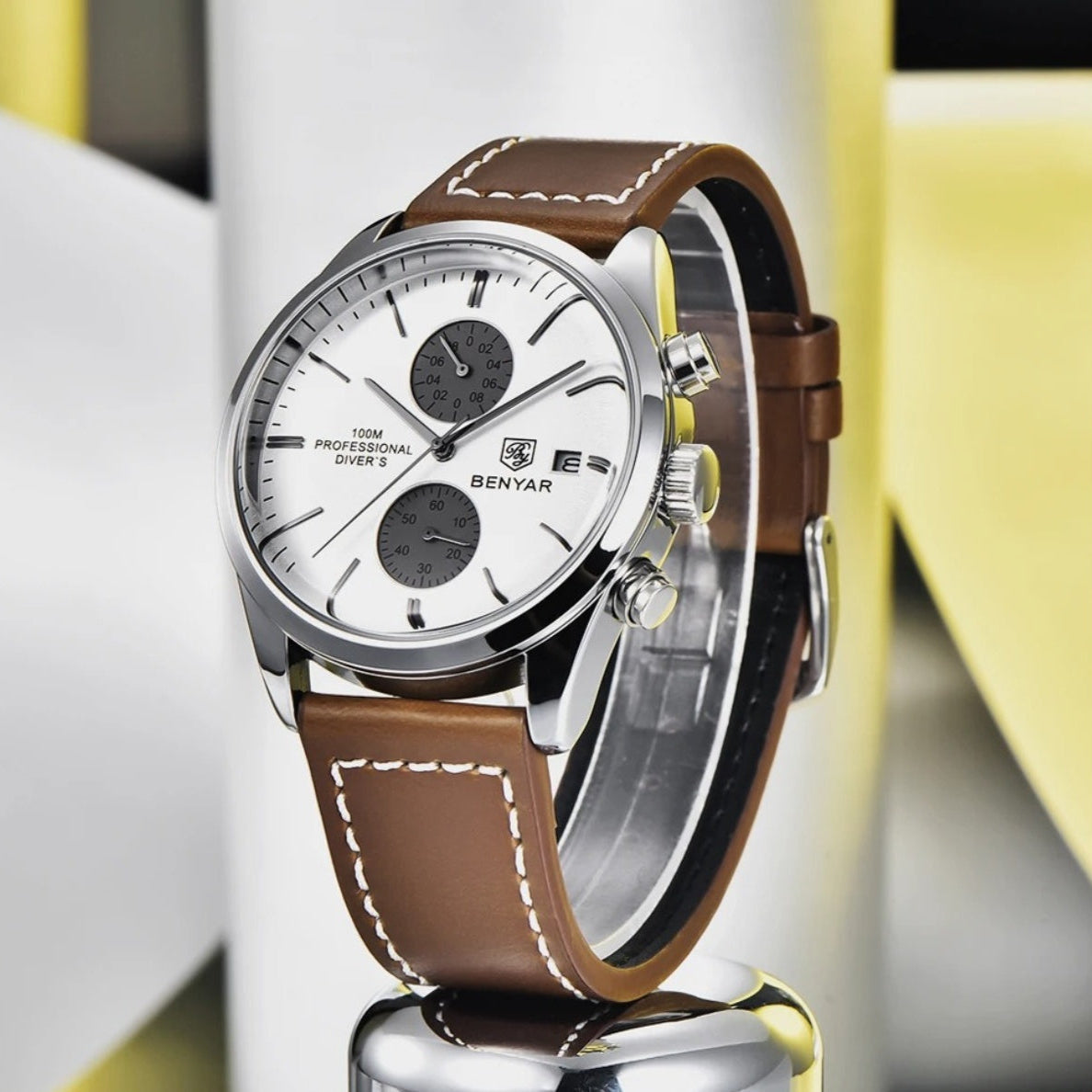 Benyar Men's Brown Leather Watch
