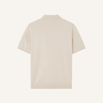 Striped Knit Polo Shirt - Montelle